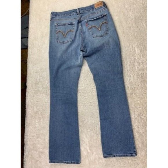 Levi 515 Size 6 m Womens Bootcut Jeans Light Wash Mid Rise Stretch - Picture 2 of 5